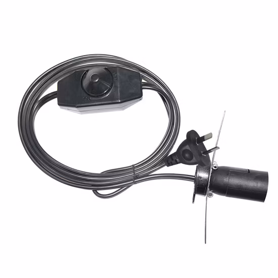 VDE ヨーロッパ標準 220V E14 ソルトランプ電源コード (インライン スイッチ付き)